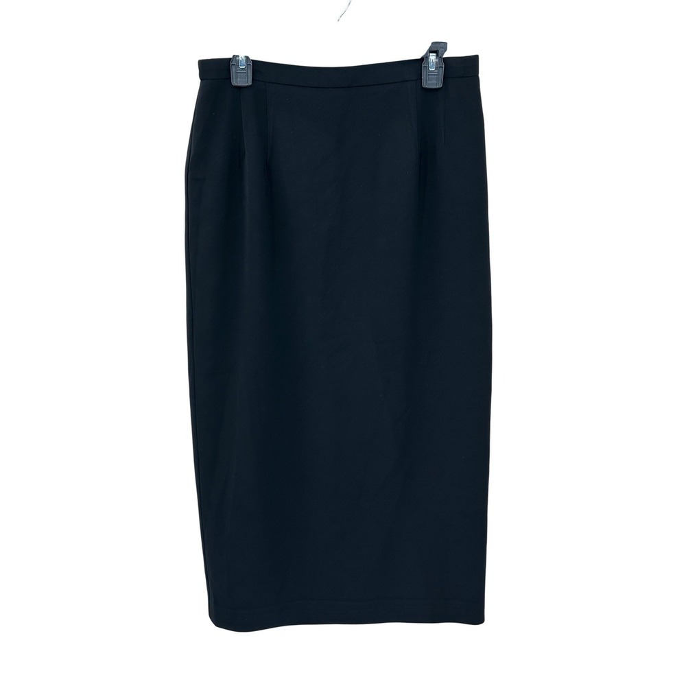 Plaza South Skirt Womens 12 Black Pencil Maxi Work Office Minimalist‎ Classic